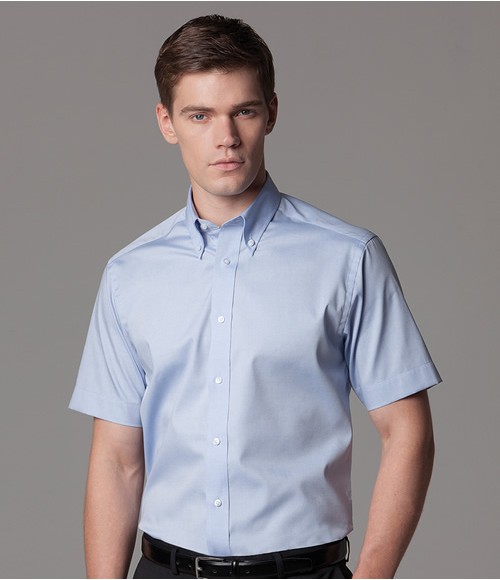 Kustom Kit Short Sleeve Tailored Premium Oxford Shirt