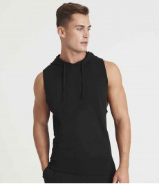 AWDis Cool Urban Sleeveless Muscle Hoodie-Black