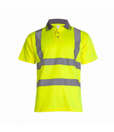 UC808 Hi Vis Short Sleeve Polo Shirt Yellow