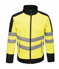 RG474 Regatta Hi-Vis Pro Contrast Soft Shell Jacket-Yellow