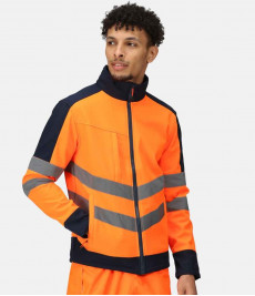 RG474 Regatta Hi-Vis Pro Contrast Soft Shell Jacket-Orange