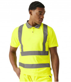 RG555 (TRS271) Regatta High Visibility Pro Contract Polo Shirt-Yellow