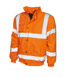 UC804 Uneek High Visibility Bomber Jacket Orange