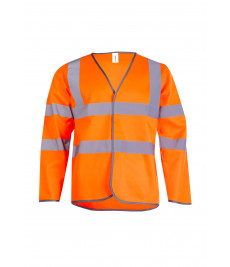 UC802 Uneek Long Sleeve Safety Waist Coat Orange