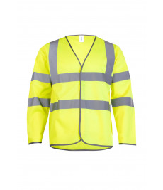 UC802 Uneek Long Sleeve Safety Waist Coat Yellow