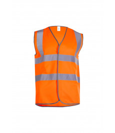 UC801 Uneek Sleeveless Safety Waist Coat Orange