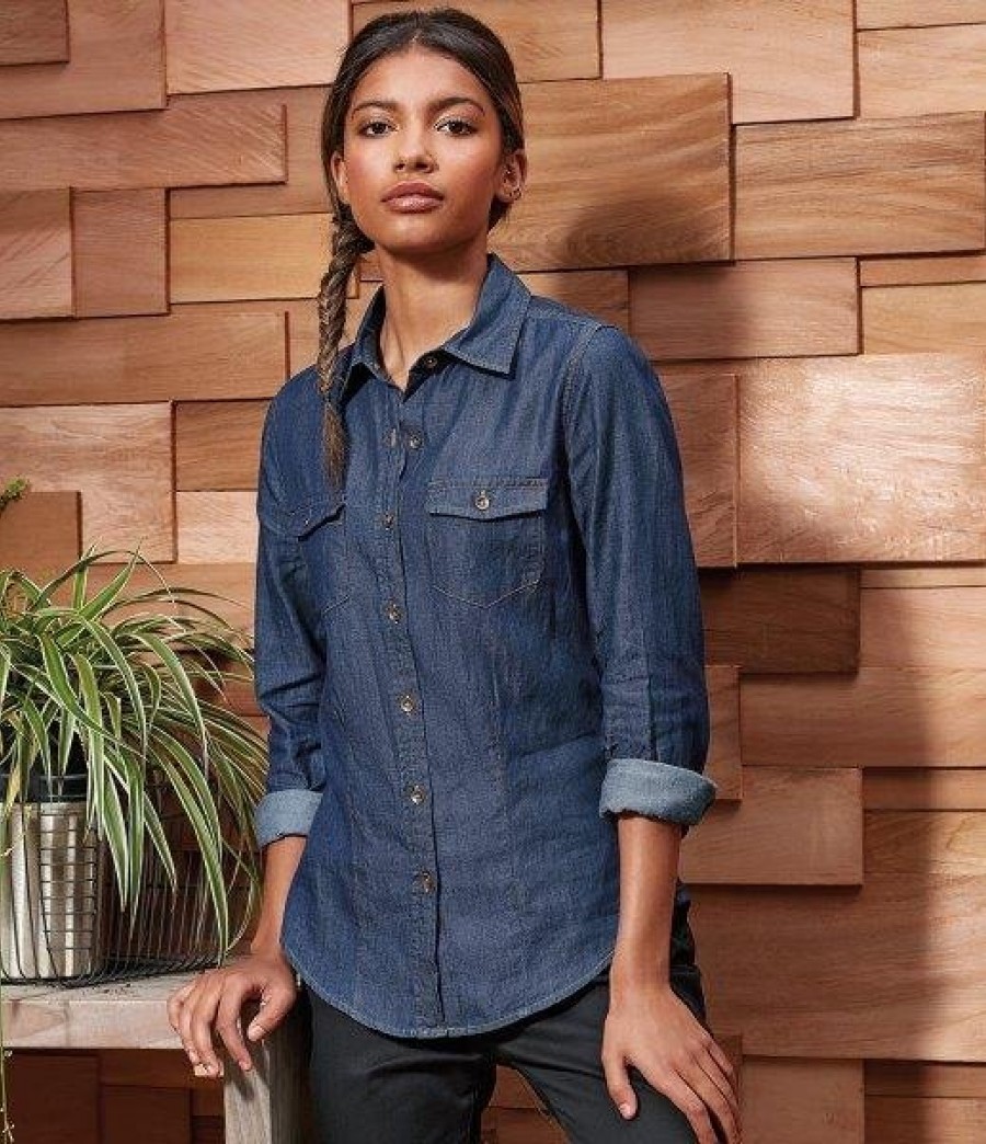 ladies denim shirts uk